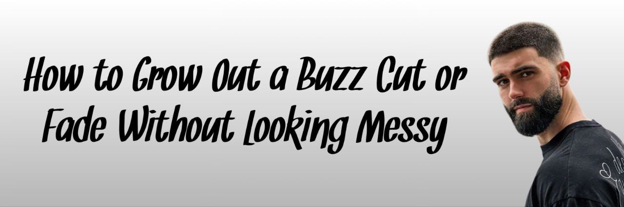 Man growing out a buzz cut with clean fade